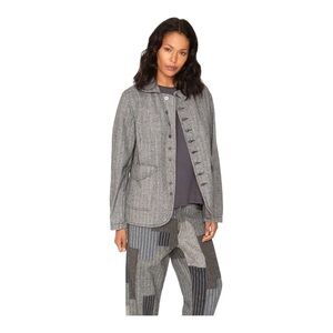 Sandrine Rose Gray Empire Wool Blend Button Front
Jacket NWT